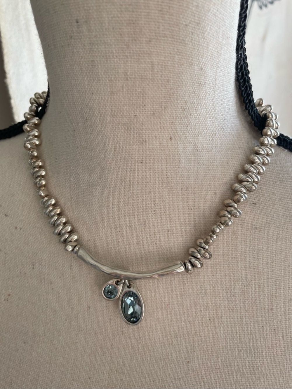 UNO de 50 Silver Necklace with Gray Stones